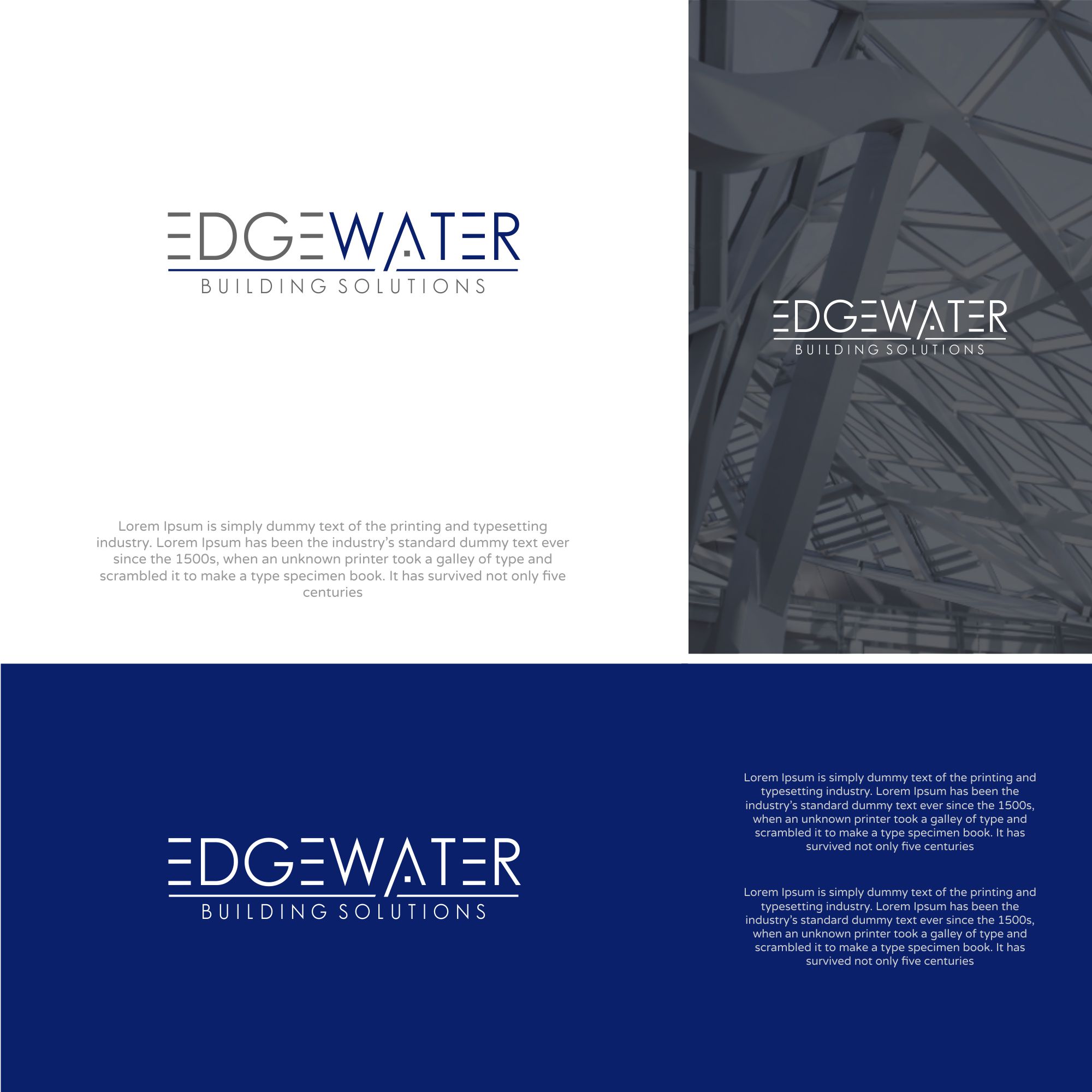 Logo Design by MX LogoArt for Edgewater Building Solutions  | Design #29135737