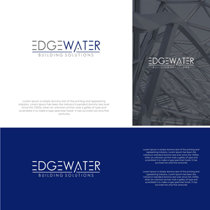 Logo Design by MX LogoArt for Edgewater Building Solutions  | Design: #29135737