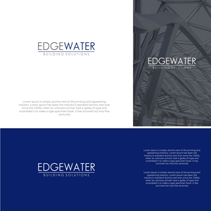 Logo Design by MX LogoArt for Edgewater Building Solutions  | Design: #29135739