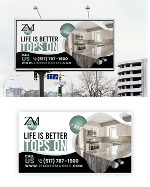 Countertop company needs creative / punny billboard designs | Billboard Design by ZeneFashions