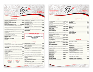 Design Footer or Header for Pizza Restaurant Menu | Flyer Design by Romee Moon