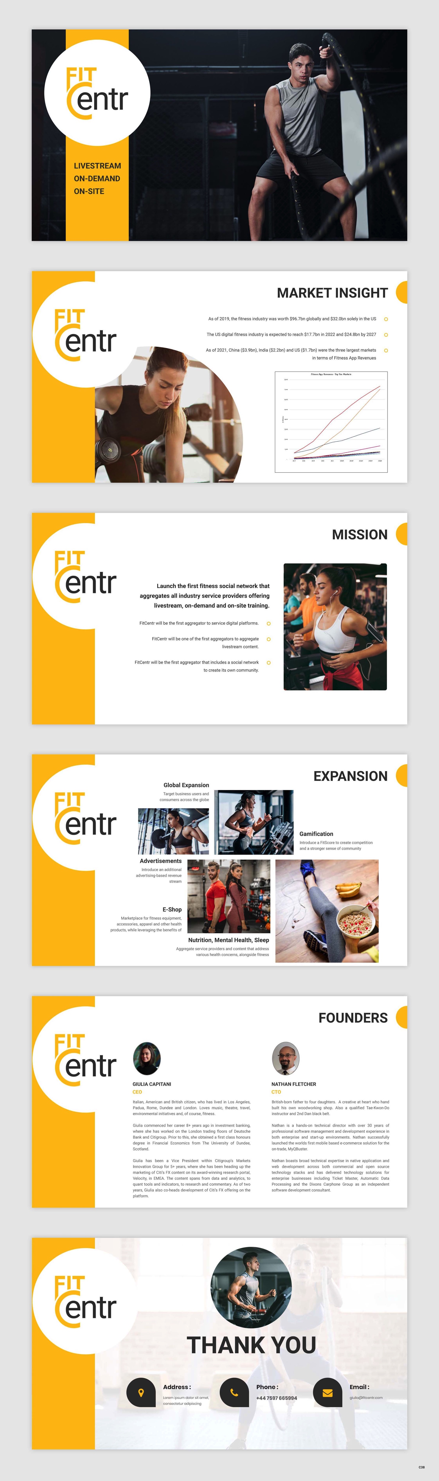 PowerPoint Design by pb for FitCentr Limited | Design #29157533