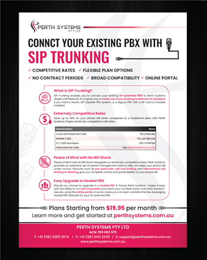 Flyer-Design von artbitin für Perth Systems | Design #29156181