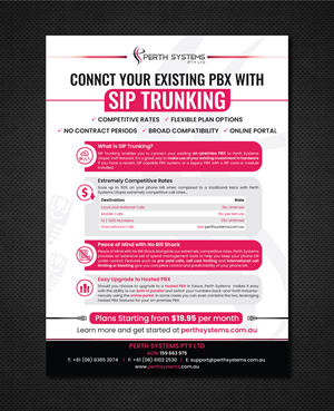 Design de Flyer par artbitin pour Perth Systems | Design : #29161991