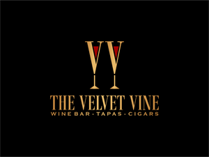 The Velvet Vine (Logo) Wine Bar - Tapas - Cigars under logo | Design de Logo par BNdesigner