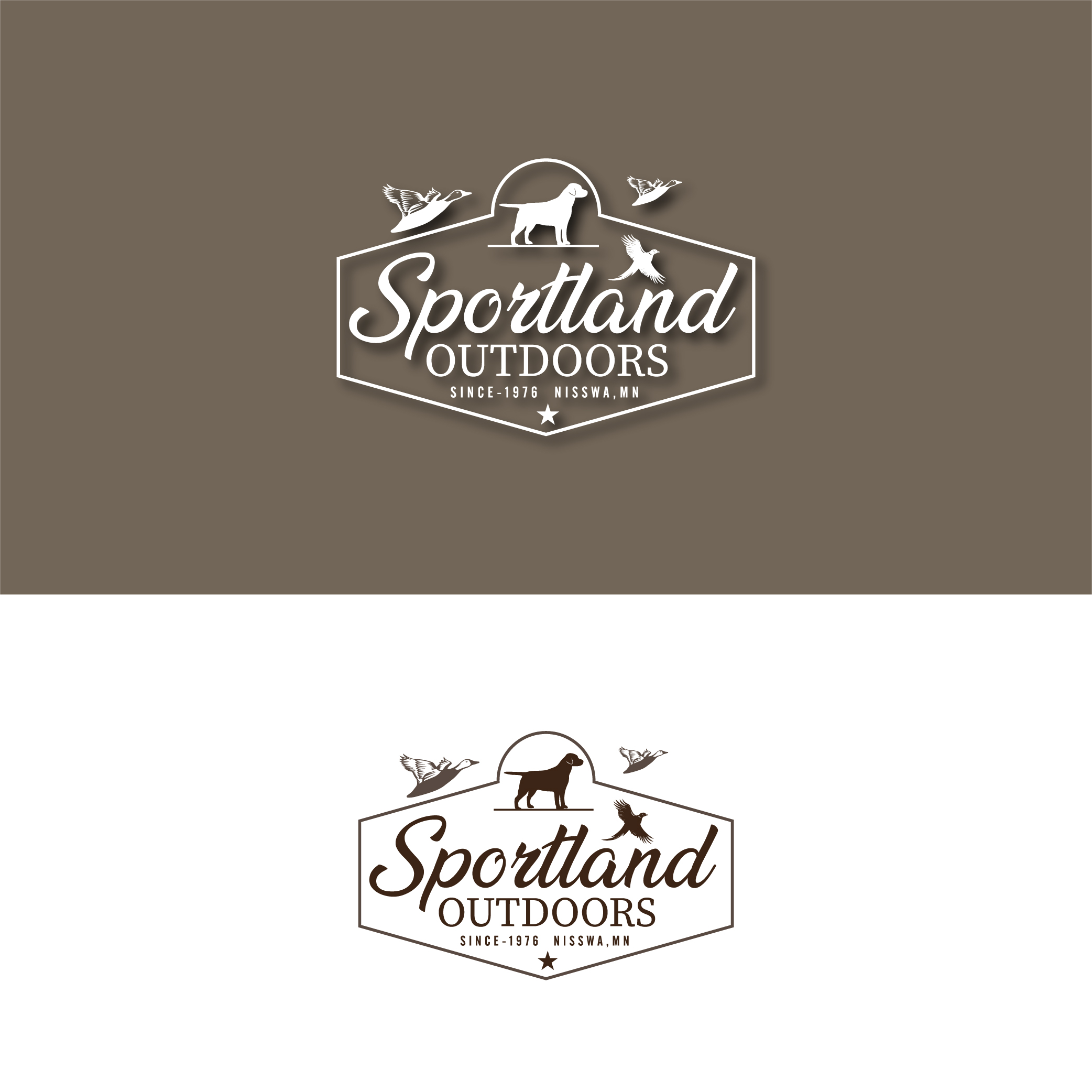 Logo Design by 3Guys for Sportland Outdoors | Design #29178850
