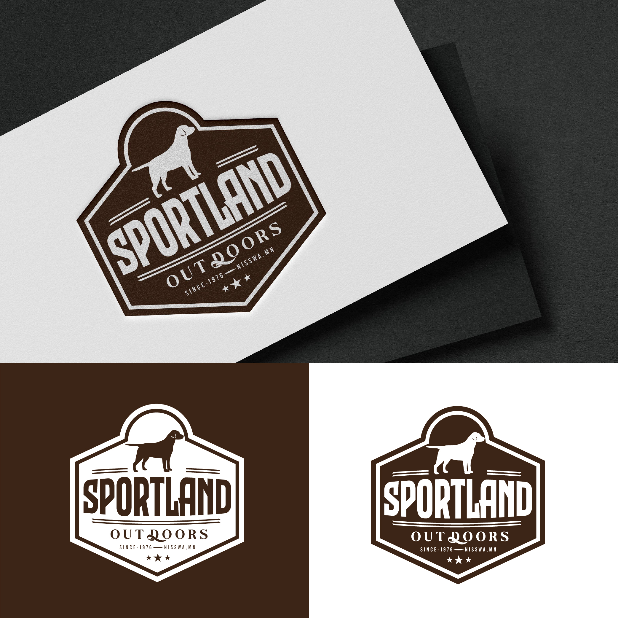 Logo Design by 3Guys for Sportland Outdoors | Design #29316861