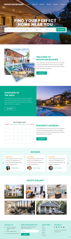 Mountain Boomer (short term rental) | Web Design by pb