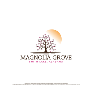INCLUDE NAME OF HOUSE:  Magnolia Grove AND THE LOCATION: Smith Lake, Alabama | Logo Design by creative.bugs