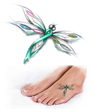 Dragonfly tribute in memory of my Dad | Tattoo Design by ioio
