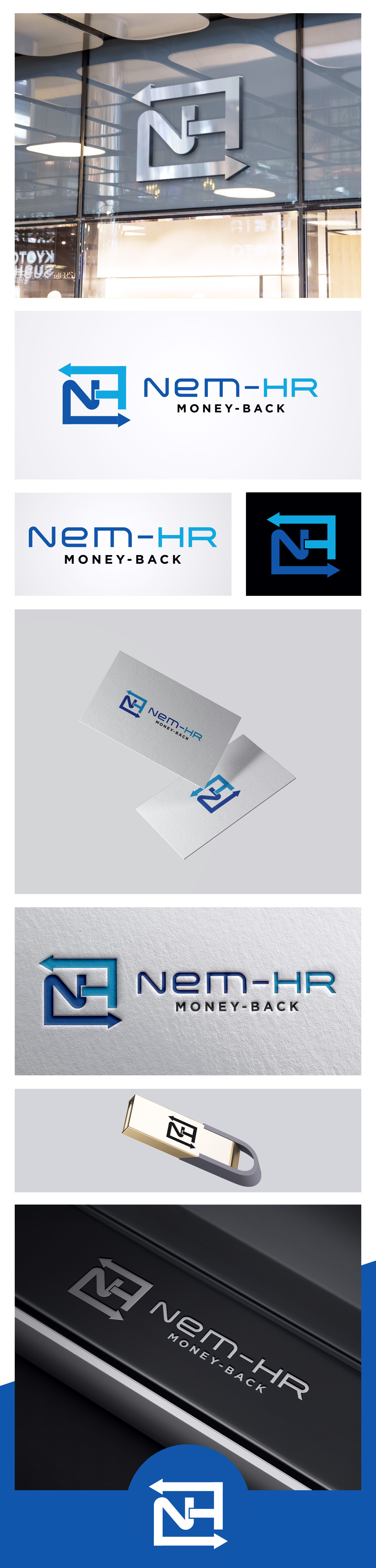 Logo Design by RACCOONISKY for Nem-HR ApS | Design #29183923