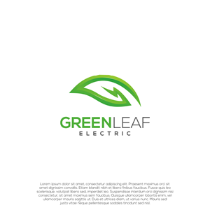 Green Leaf Electric | Logo Design by laba tiada henti