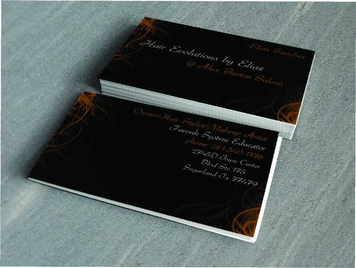 Business Card Design by rhean oh for Hair Evolutions by Eliaz | Design #3096012
