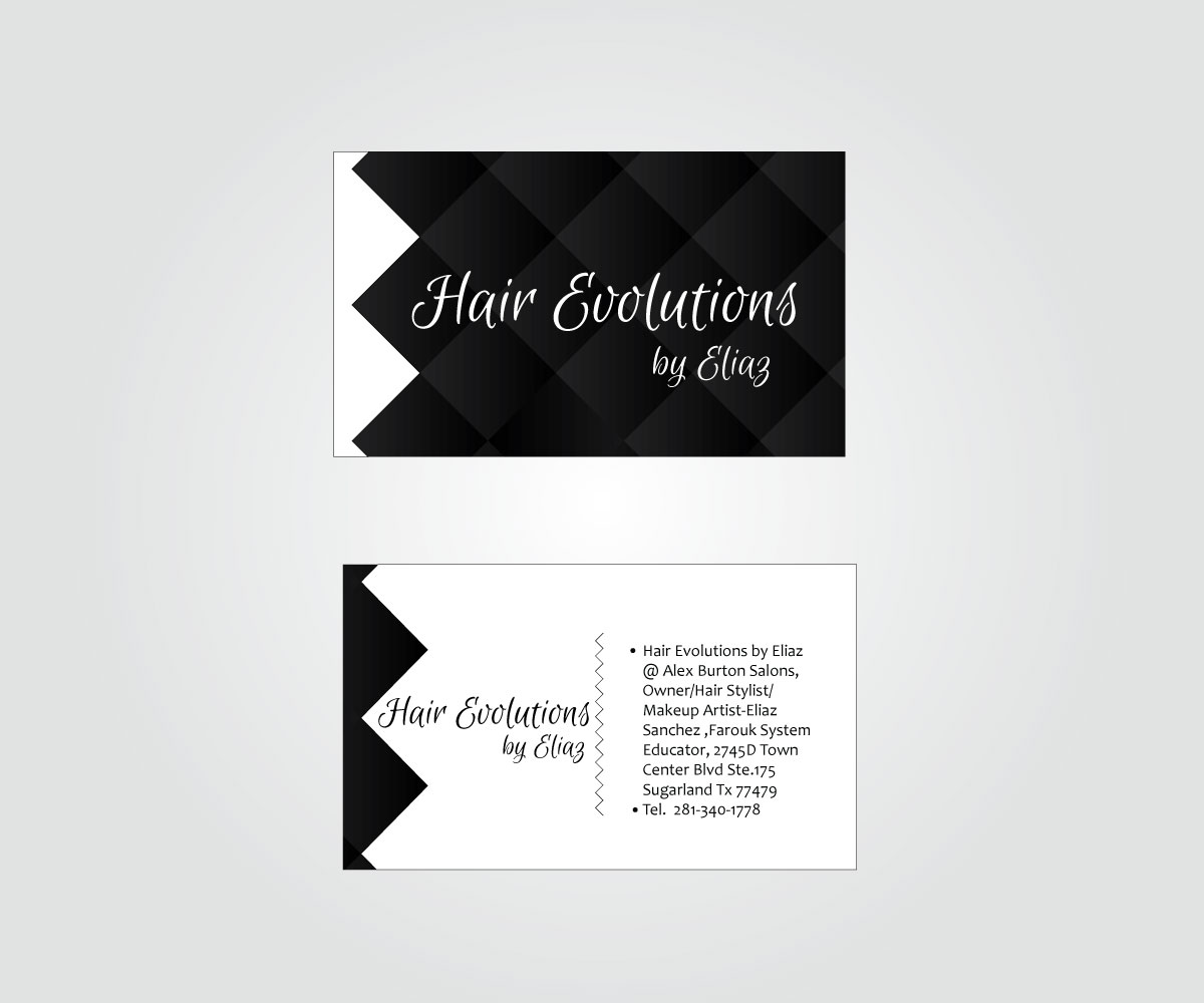 Design de Carte de Visite par Hamiz Imran pour Hair Evolutions by Eliaz | Design #3076622