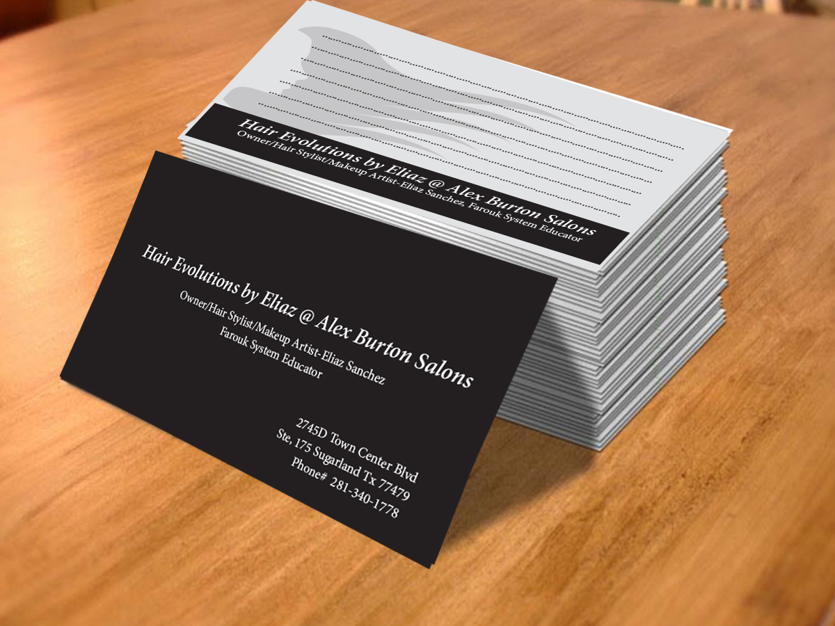 Business Card Design by cn graphic for Hair Evolutions by Eliaz | Design #3083502