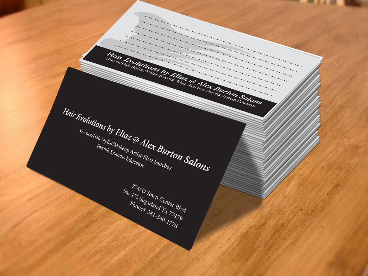 Business Card Design by cn graphic for Hair Evolutions by Eliaz | Design: #3086466