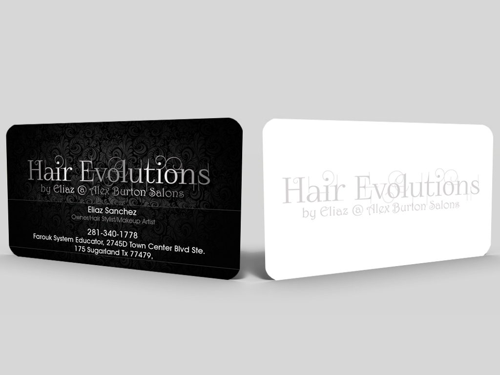 Business Card Design by Hardcore Design for Hair Evolutions by Eliaz | Design #3089201