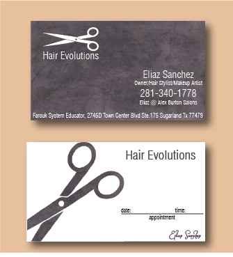 Visitenkarten-Design von green82 für Hair Evolutions by Eliaz | Design #3080274