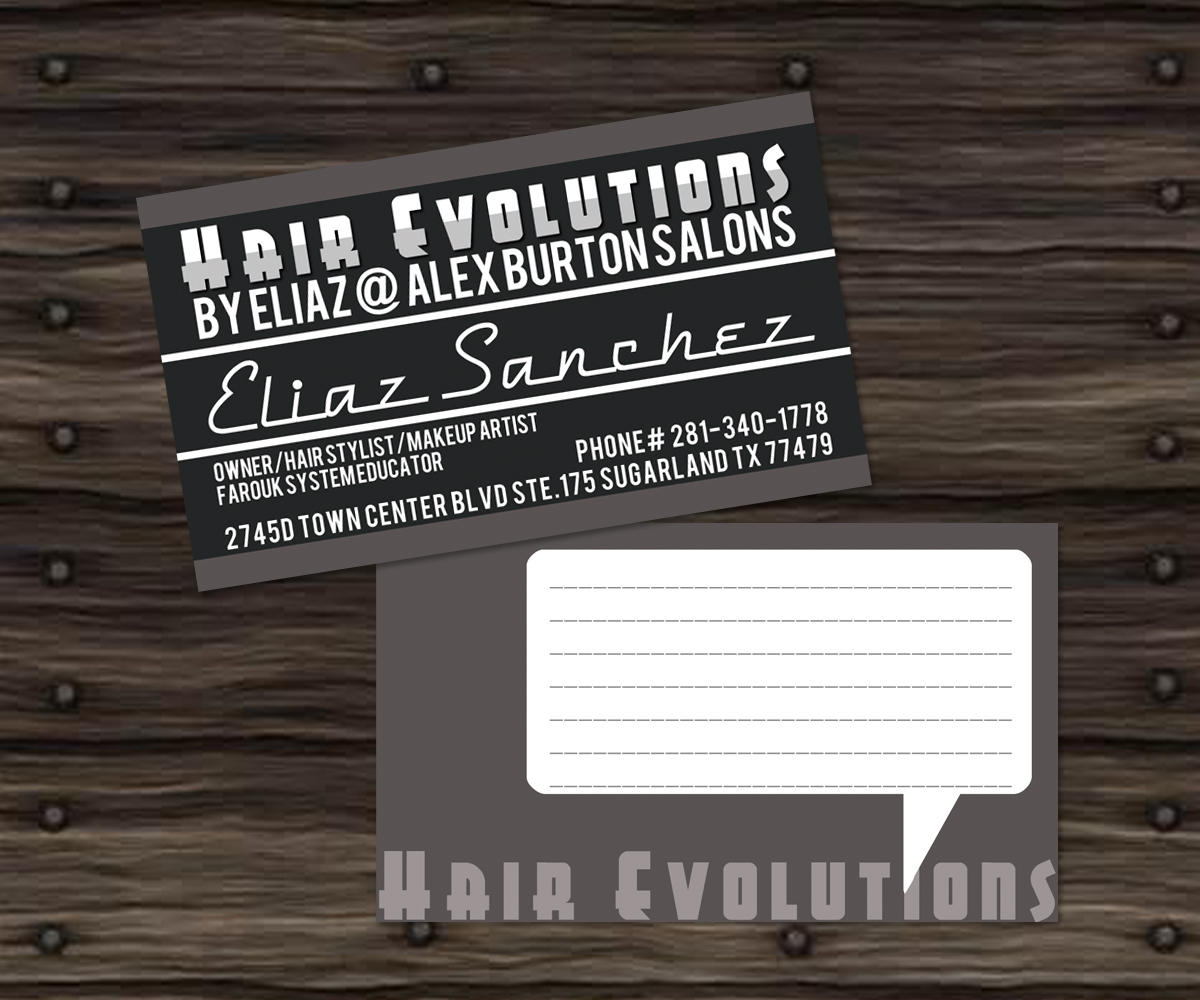 Diseño de Tarjeta de Presentación por midorichan para Hair Evolutions by Eliaz | Diseño #3077269