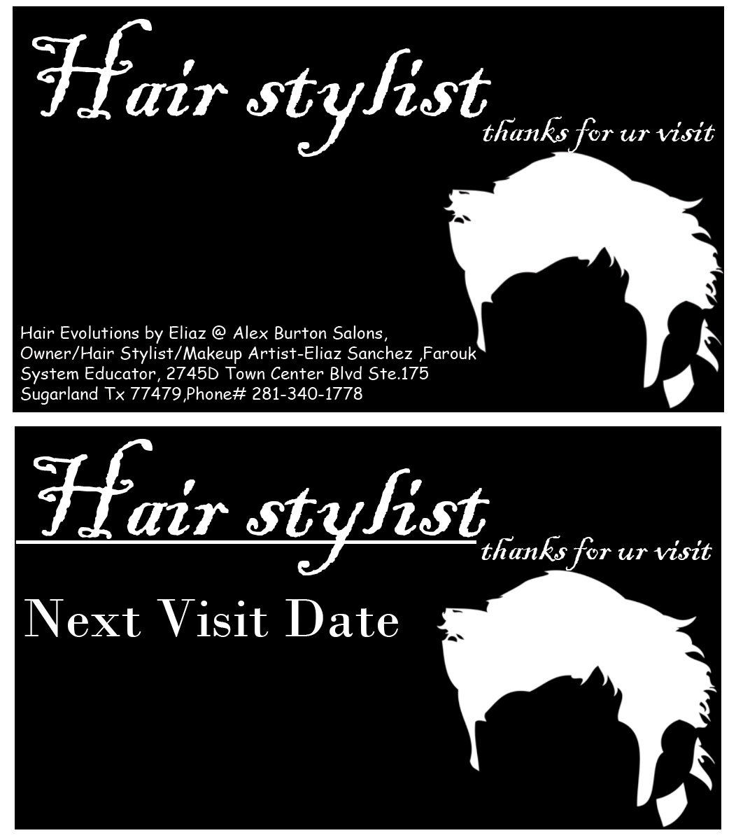 Design de Carte de Visite par pvrcvrr12345 pour Hair Evolutions by Eliaz | Design #3076568