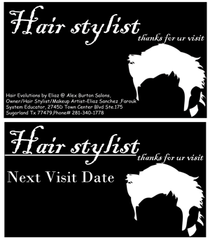 Business Card Design by pvrcvrr12345 for Hair Evolutions by Eliaz | Design: #3076568
