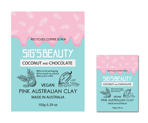 Sig’s Beauty. Coffee Scrub Skincare | Diseño Gráfico por ElenaHong