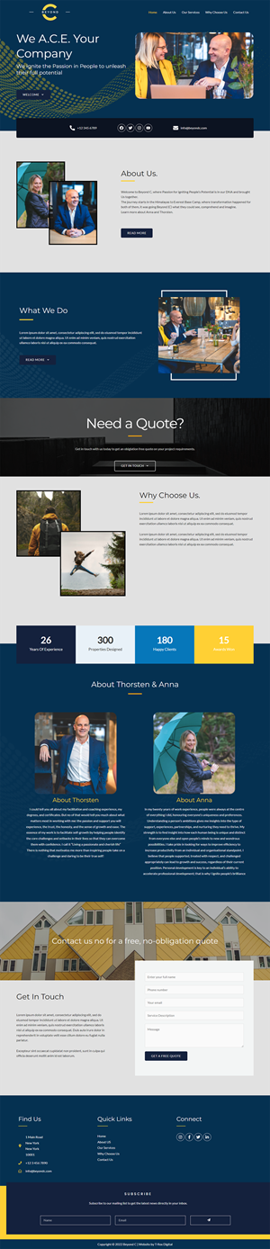 Web-Design von Thabiso M für Beyond C | Design #29178073