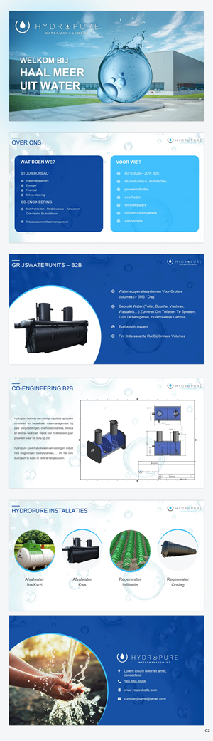 Powerpoint Water engineering business | Diseño de PowerPoint por pb