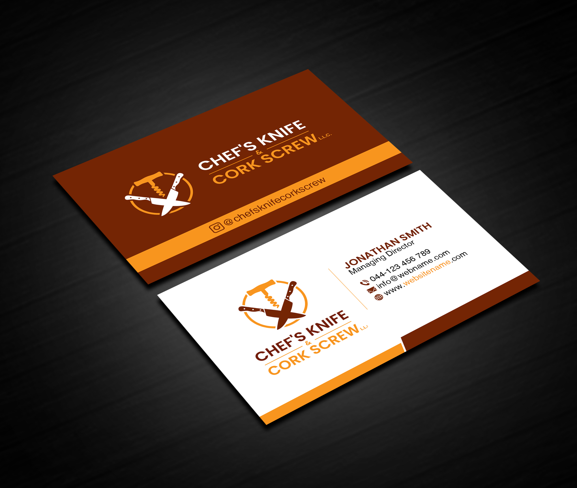 Modern, Masculine, food and beverage Business Card Design for a Company