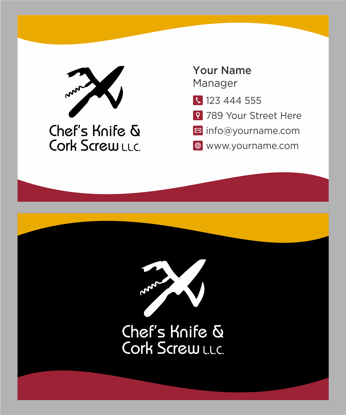 Modern, Masculine, food and beverage Business Card Design for a Company