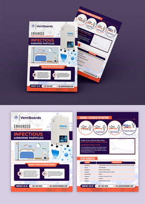 Updated Front and Back Sell Sheet for www.Ventboards.com | Brochure Design by ZeneFashions