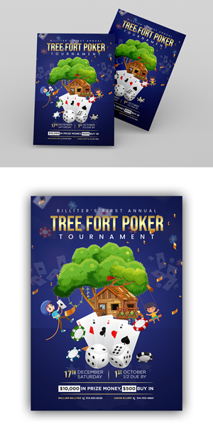 Billiter’s First Annual Tree Fort Poker Tournament  | Flyer-Design von ZeneFashions