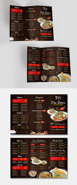 Tai's Lao Thai Restaurant | Diseño de Menú por debdesign