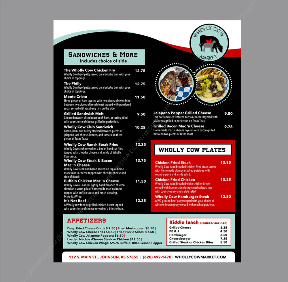Menu Design by DA. for this project | Design #29262406