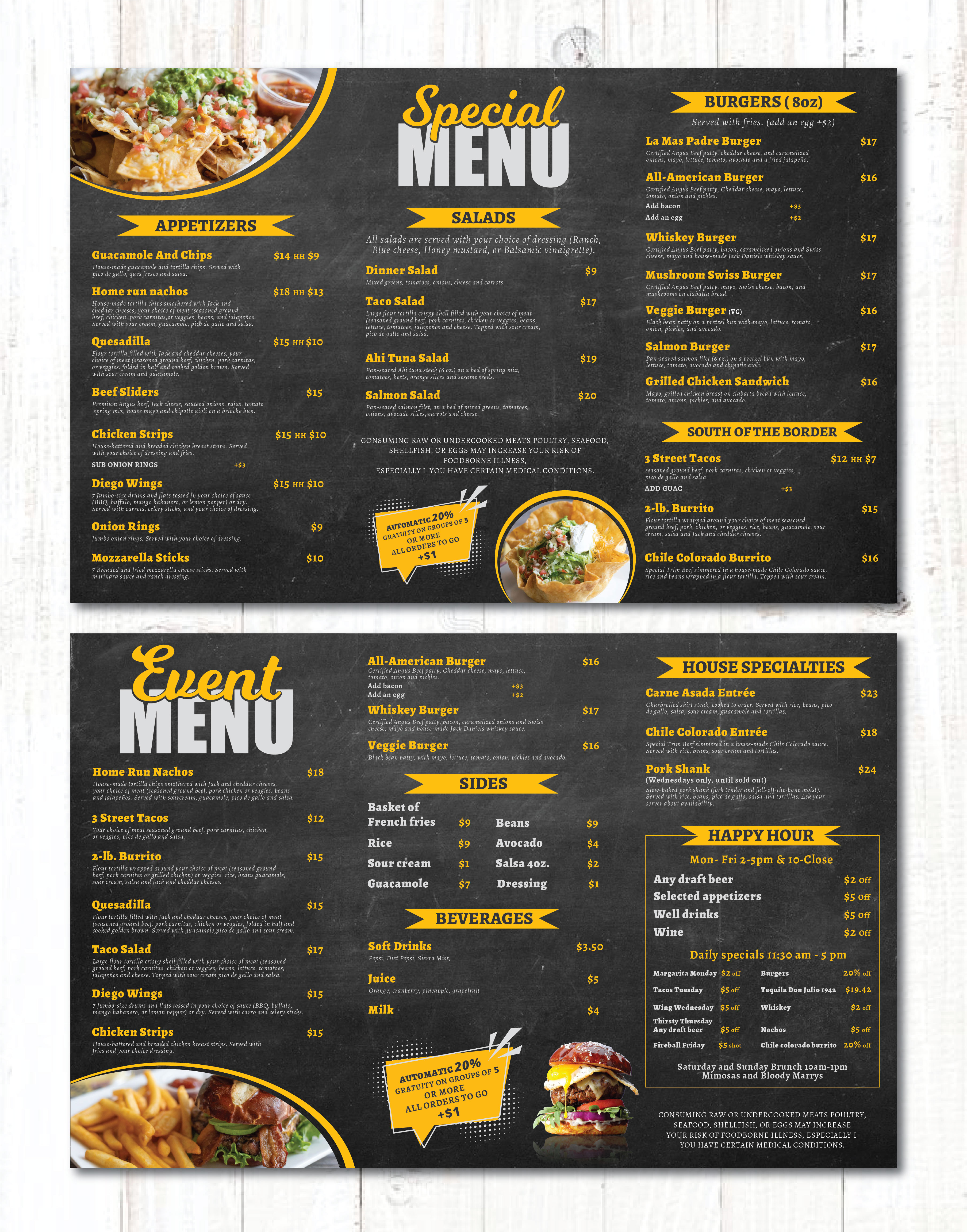 Menu Design by artbitin for this project | Design #29200104