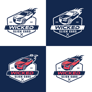 Logo Design by synthiapoint for Wicked Slick Cars | Design: #29173697