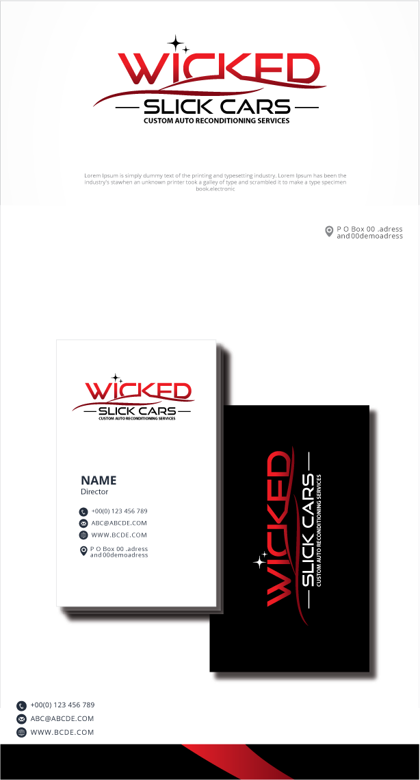 Logo Design by graphicevolution for Wicked Slick Cars | Design #29172691