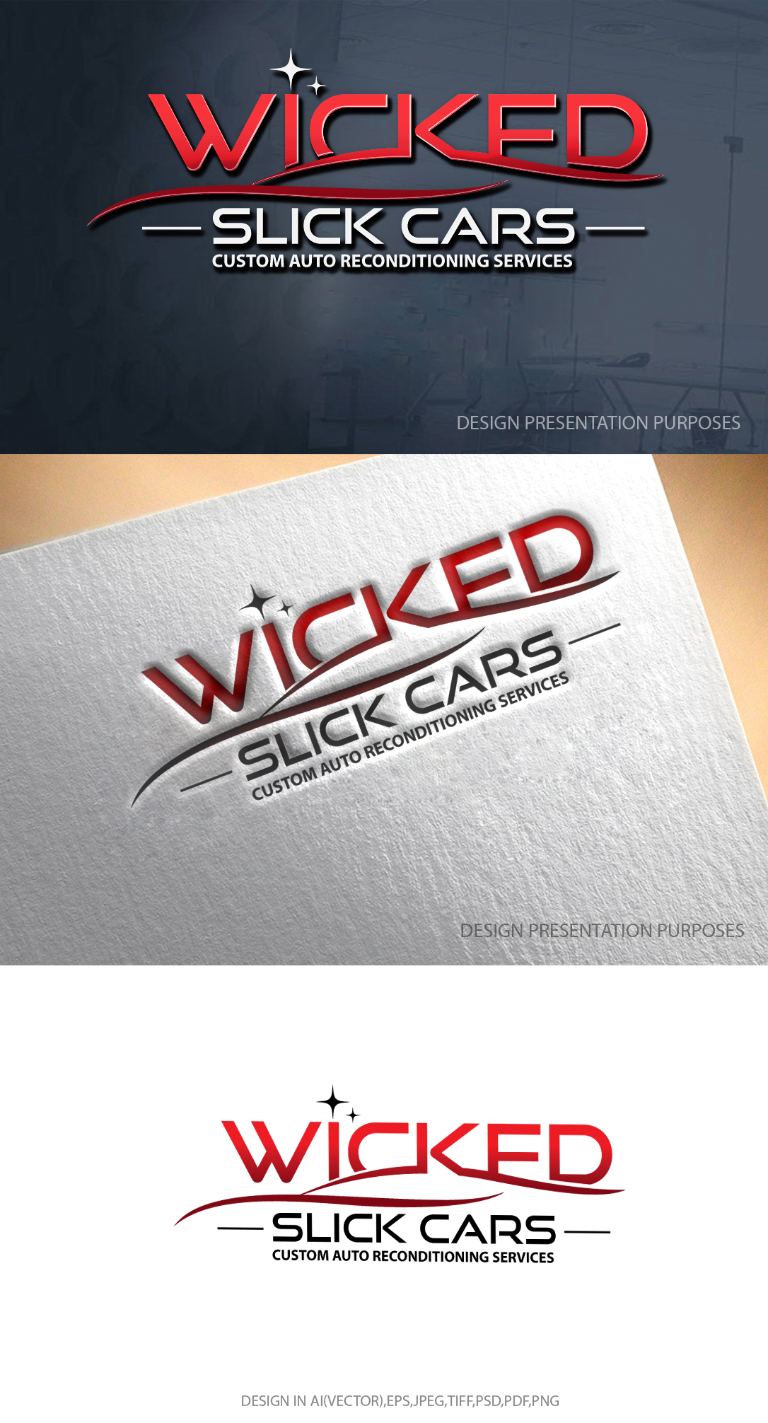 Logo Design by graphicevolution for Wicked Slick Cars | Design #29172692