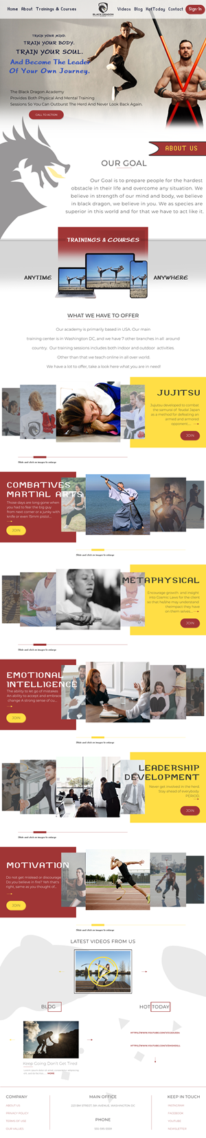 Web Design by PA L for mhale@blackdragonacademy.org | Design #29181518