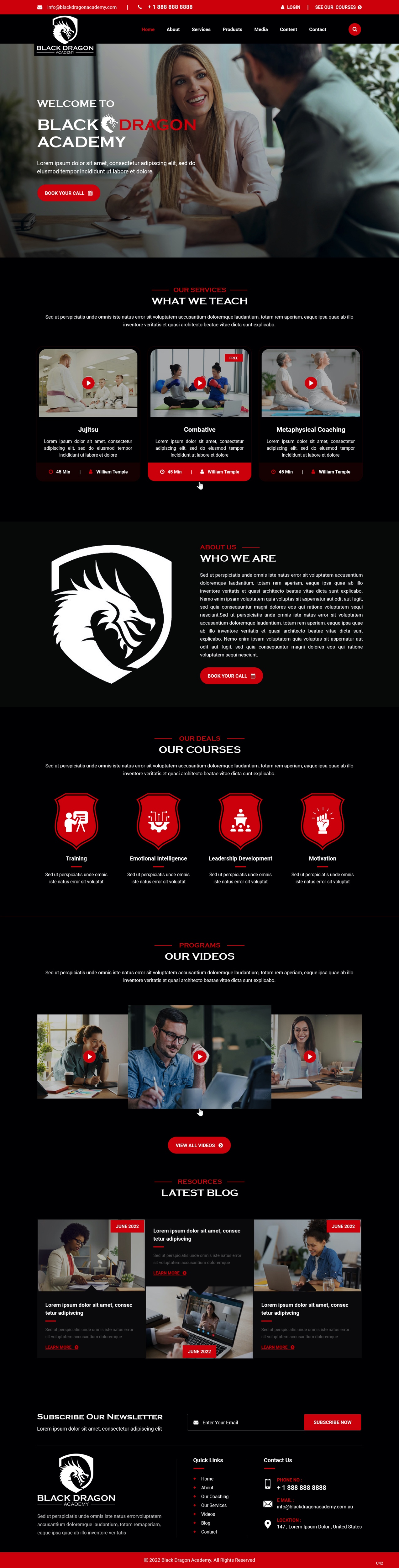 Web Design by pb for mhale@blackdragonacademy.org | Design #29180621