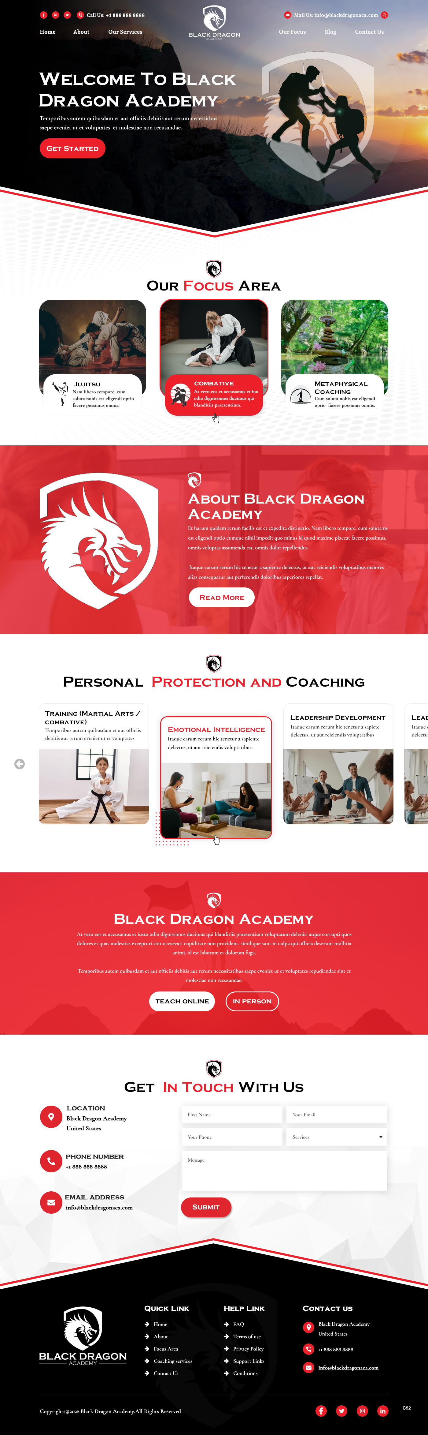 Web Design by pb for mhale@blackdragonacademy.org | Design #29180624
