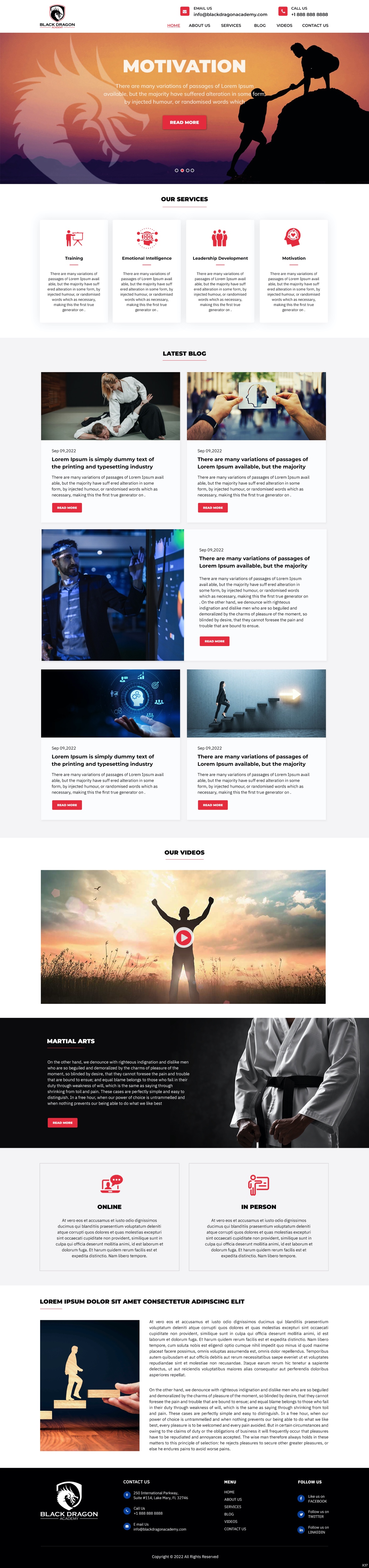 Web Design by pb for mhale@blackdragonacademy.org | Design #29180625