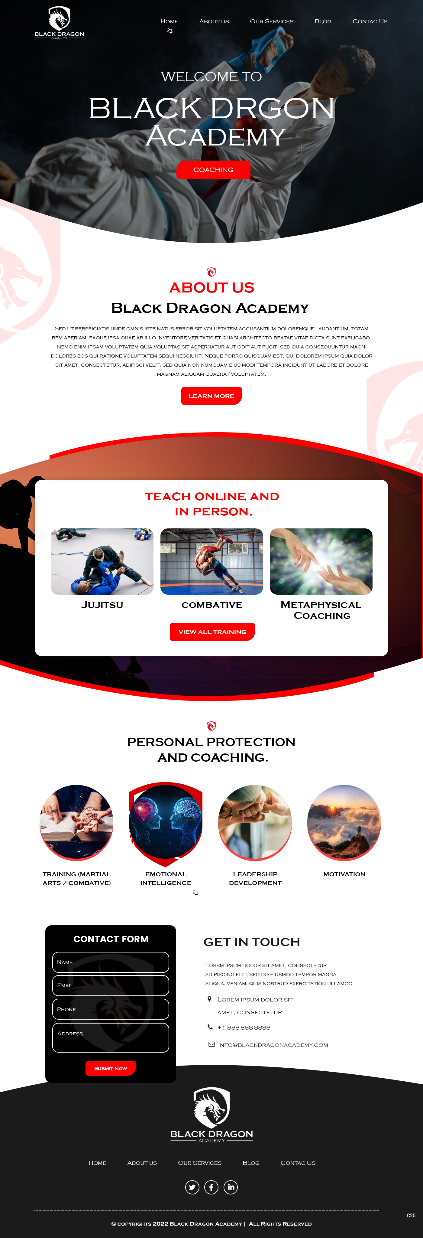 Web Design by pb for mhale@blackdragonacademy.org | Design #29188468