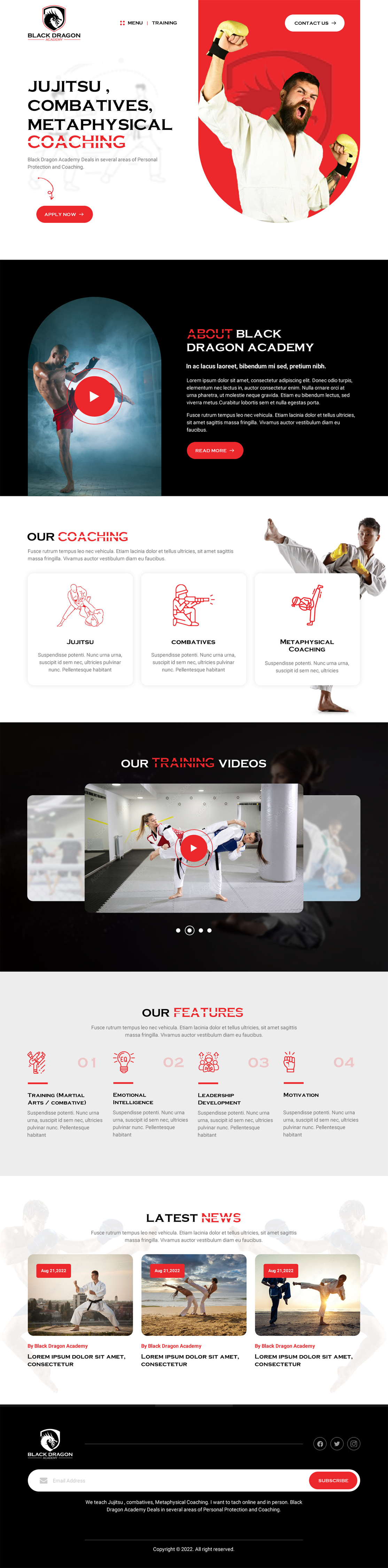 Web Design by Sujit Banerjee for mhale@blackdragonacademy.org | Design #29209632