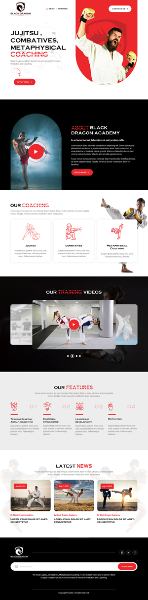 Web Design by Sujit Banerjee for mhale@blackdragonacademy.org | Design #29209632