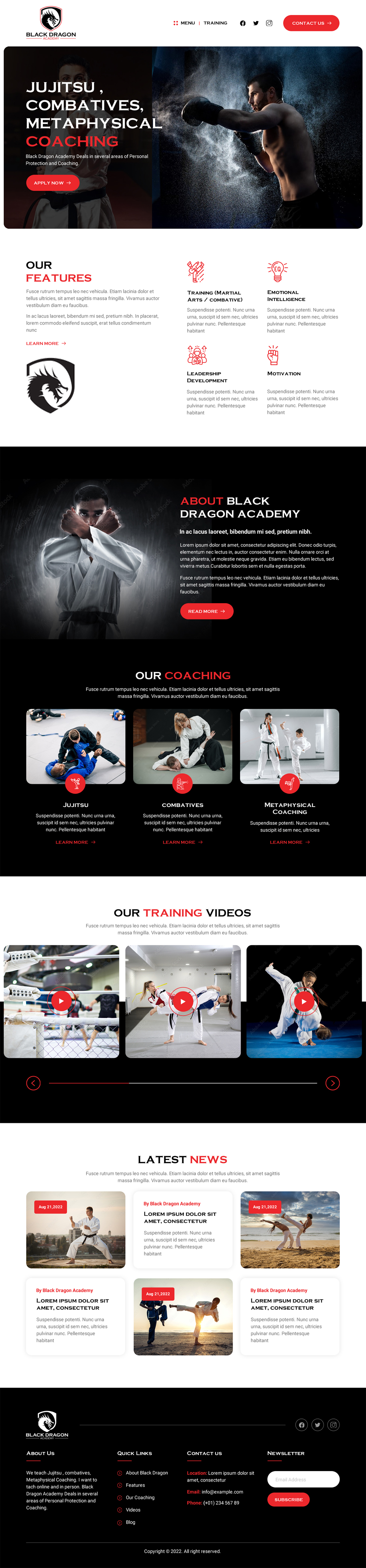 Diseño Web por Sujit Banerjee para mhale@blackdragonacademy.org | Diseño #29209664