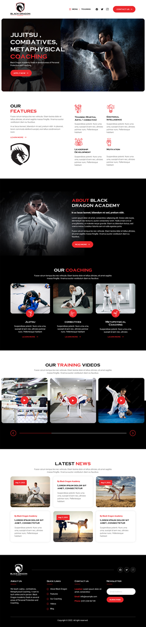 Diseño Web por Sujit Banerjee para mhale@blackdragonacademy.org | Diseño: #29209664