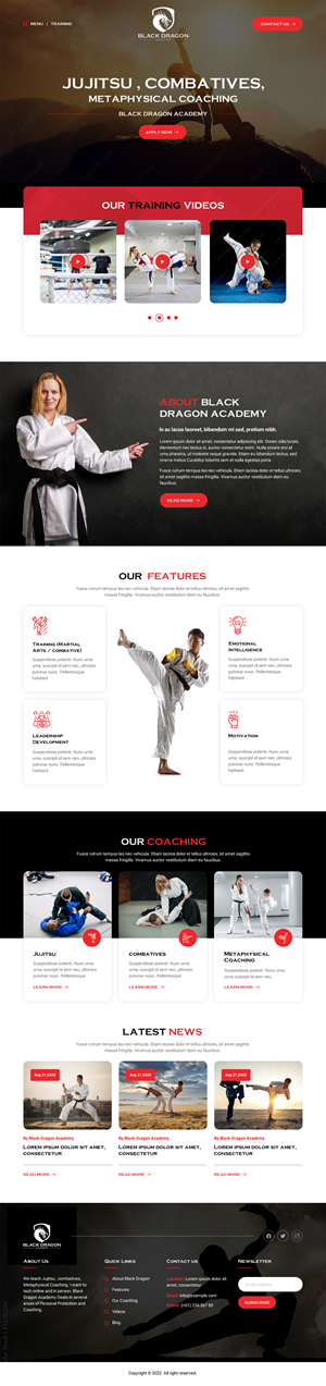 Diseño Web por Sujit Banerjee para mhale@blackdragonacademy.org | Diseño: #29209712