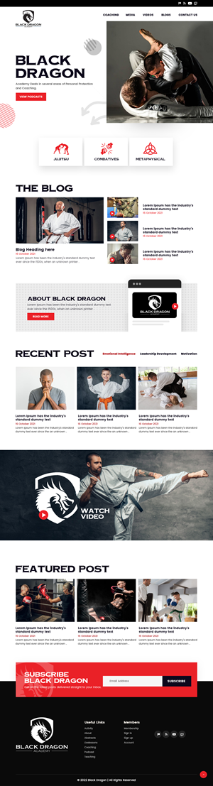 Web Design by nzdesigners for mhale@blackdragonacademy.org | Design: #29187988
