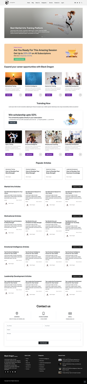 Web Design by mithun.contrivance for mhale@blackdragonacademy.org | Design #29195153